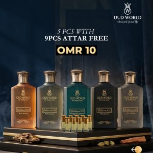 5x100ml Perfumes and 9 Free Attars (Series 4)