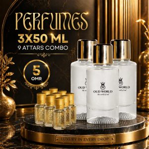 3x 50 ml Perfume + 9 Attar Free